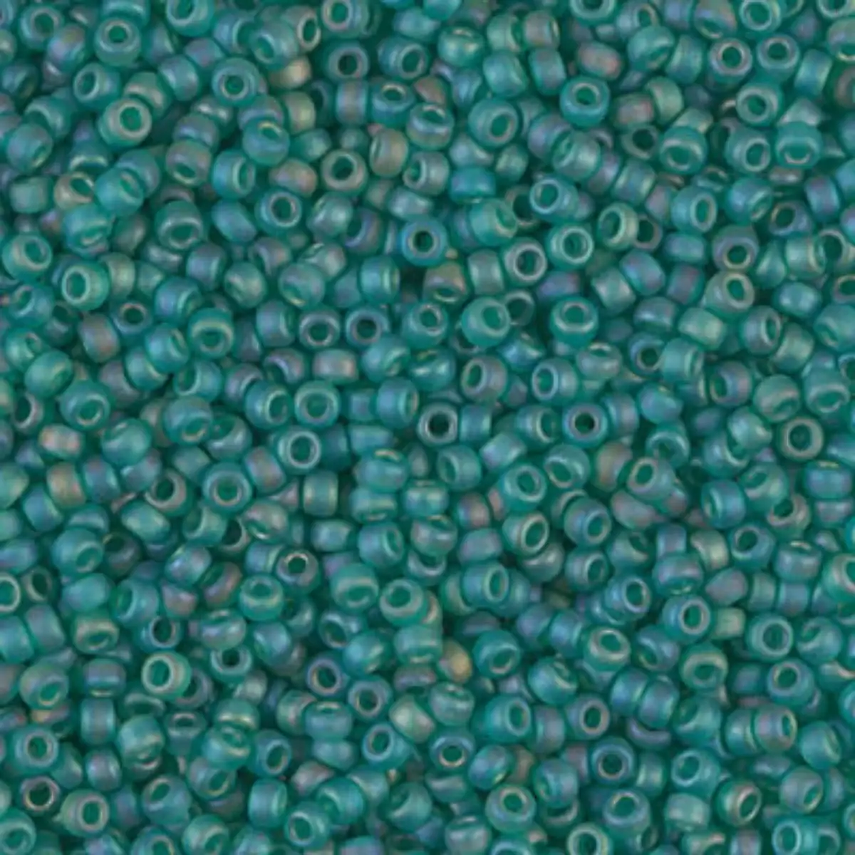 Miyuki 11/0 Seed Beads, 11-0147FR, Matte Transparent Emerald AB, 10g