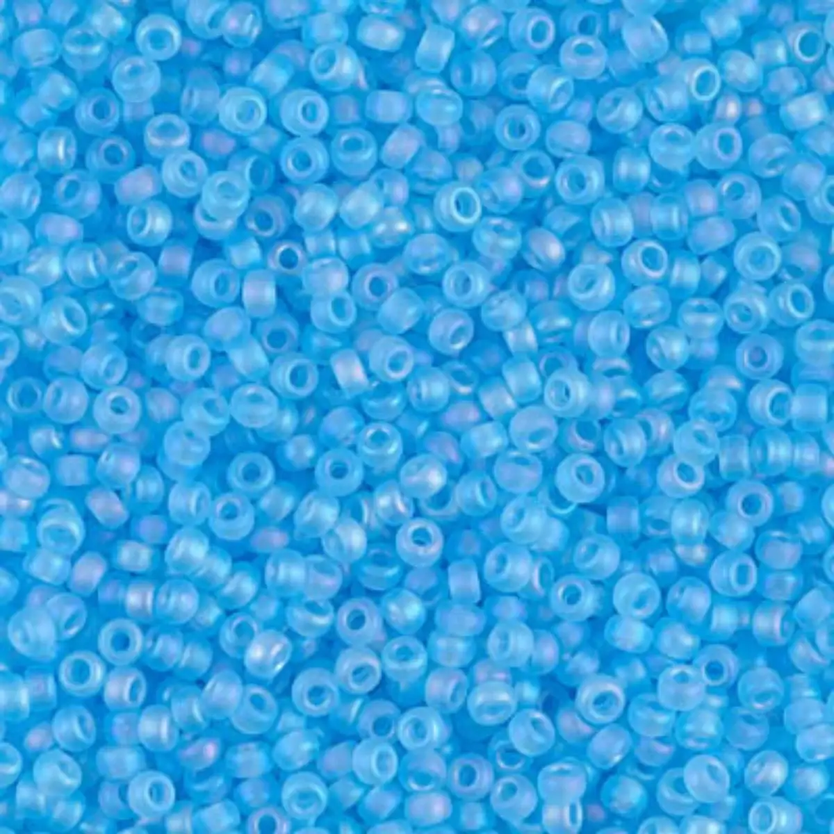 Miyuki 11/0 Seed Beads, 11-0148FR, Matte Transparent Light Blue AB, 10g