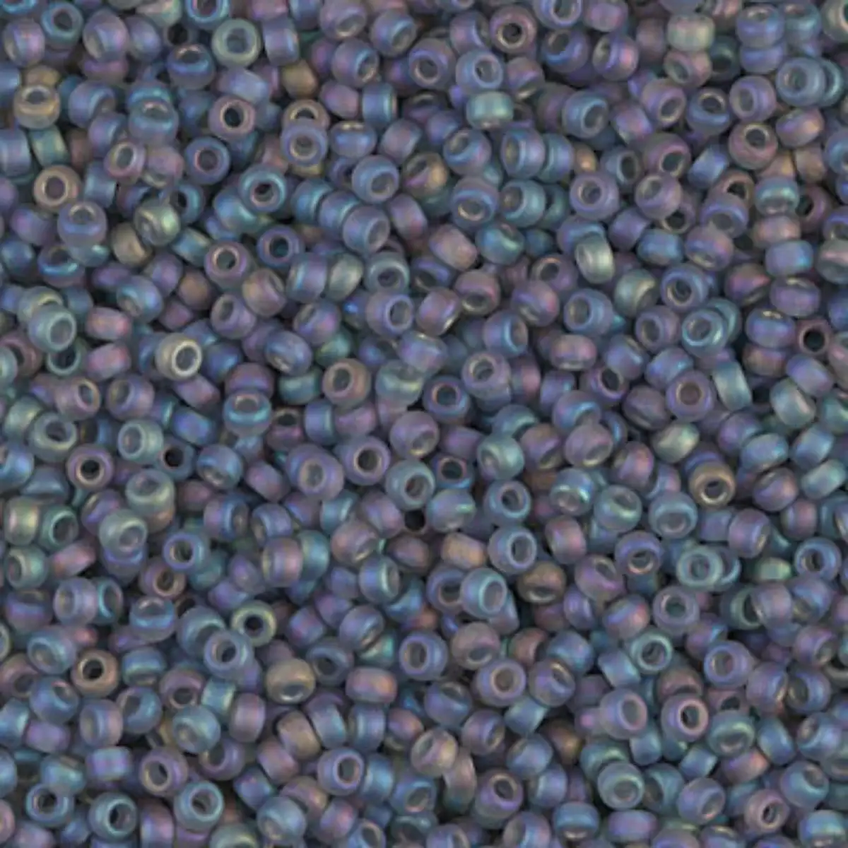 Miyuki 11/0 Seed Beads, 11-0152FR, Matte Transparent Gray AB, 10g