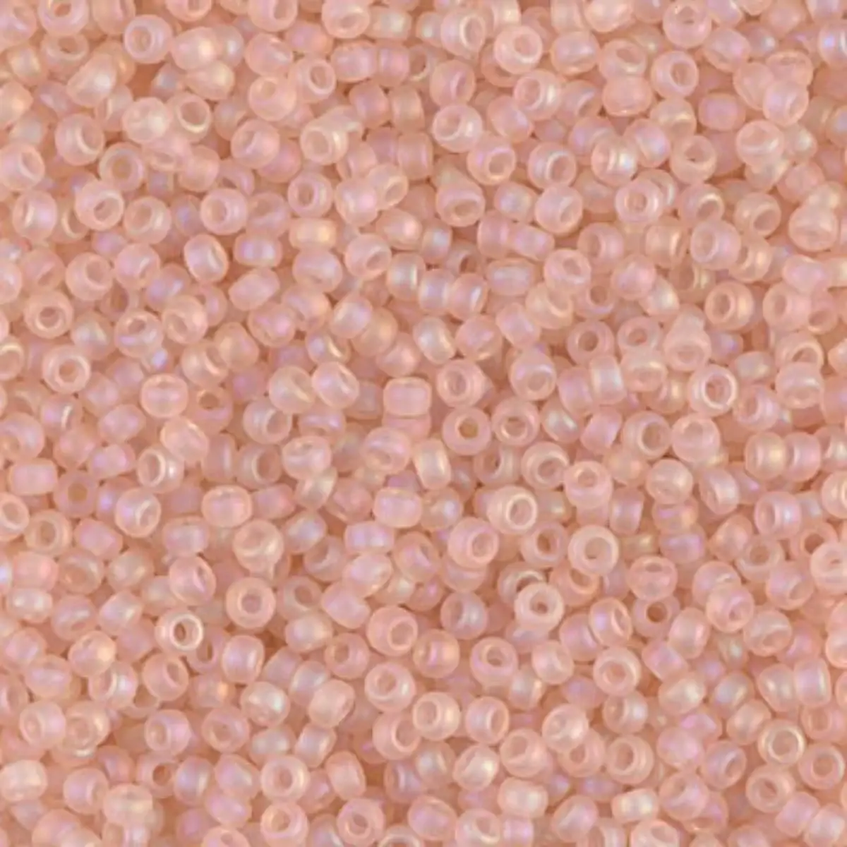 Miyuki 11/0 Seed Beads, 11-0155FR, Matte Transparent Light Tea Rose AB, 10g