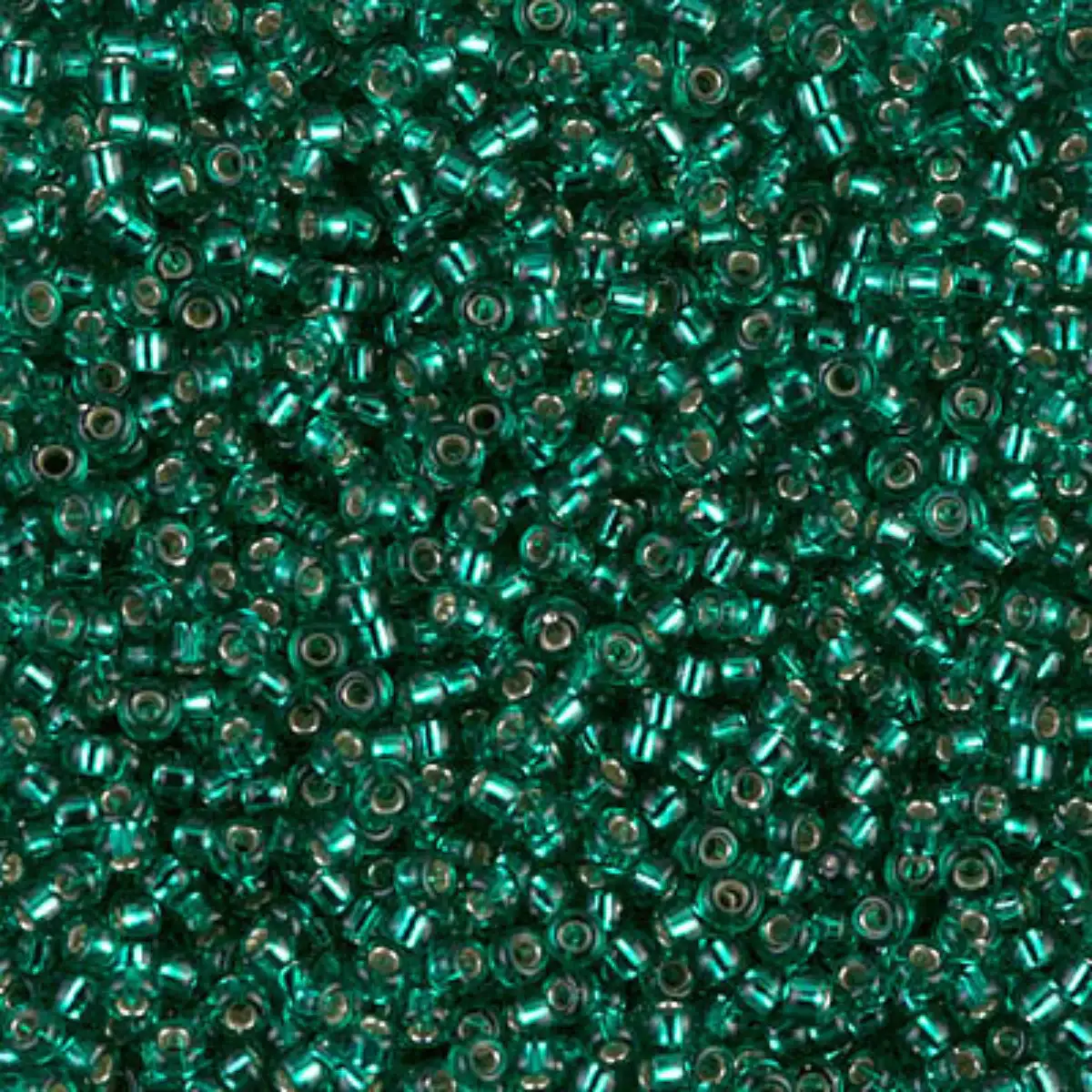 Miyuki 11/0 Seed Beads, 11-0017, Silver Lined Emerald, 10g