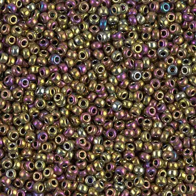 Miyuki 11/0 Seed Beads, 11-0188, Metallic Purple Gold Iris, 8.5g