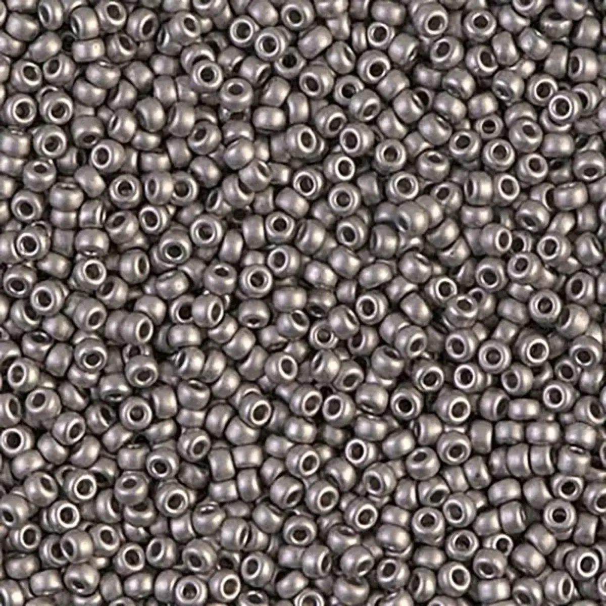 Miyuki 11/0 Seed Beads, 11-0190F, Matte Nickel Plated, 5g