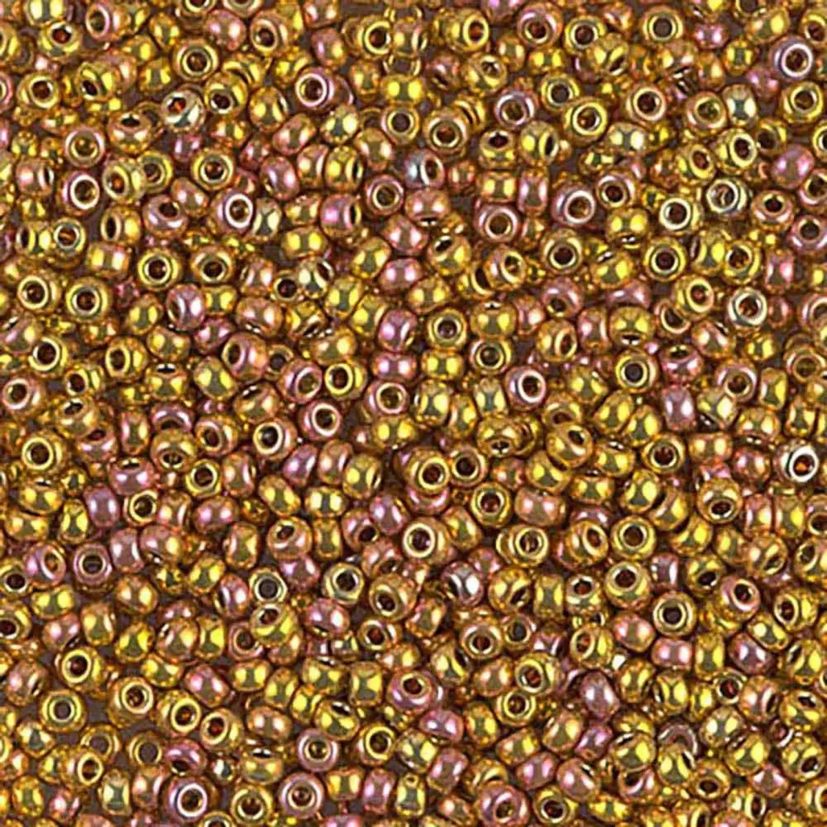 Miyuki 11/0 Seed Beads, 11-0199, 24KT Gold Iris, 5g