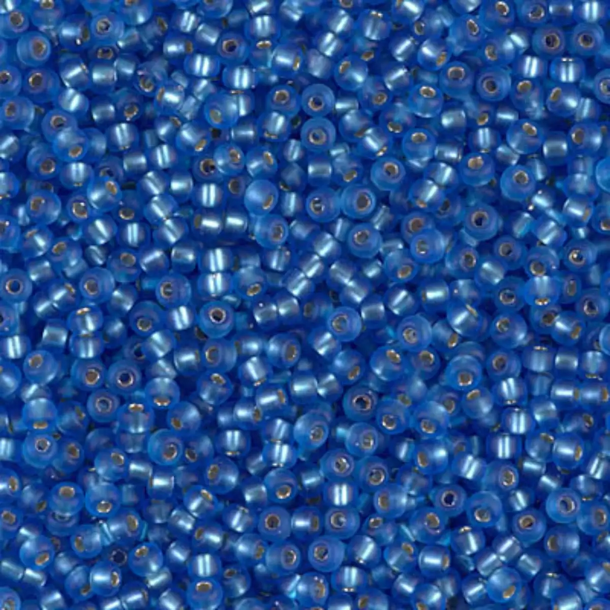 Miyuki 11/0 Seed Beads, 11-0019F, Matte Silver Lined Sapphire, 10g