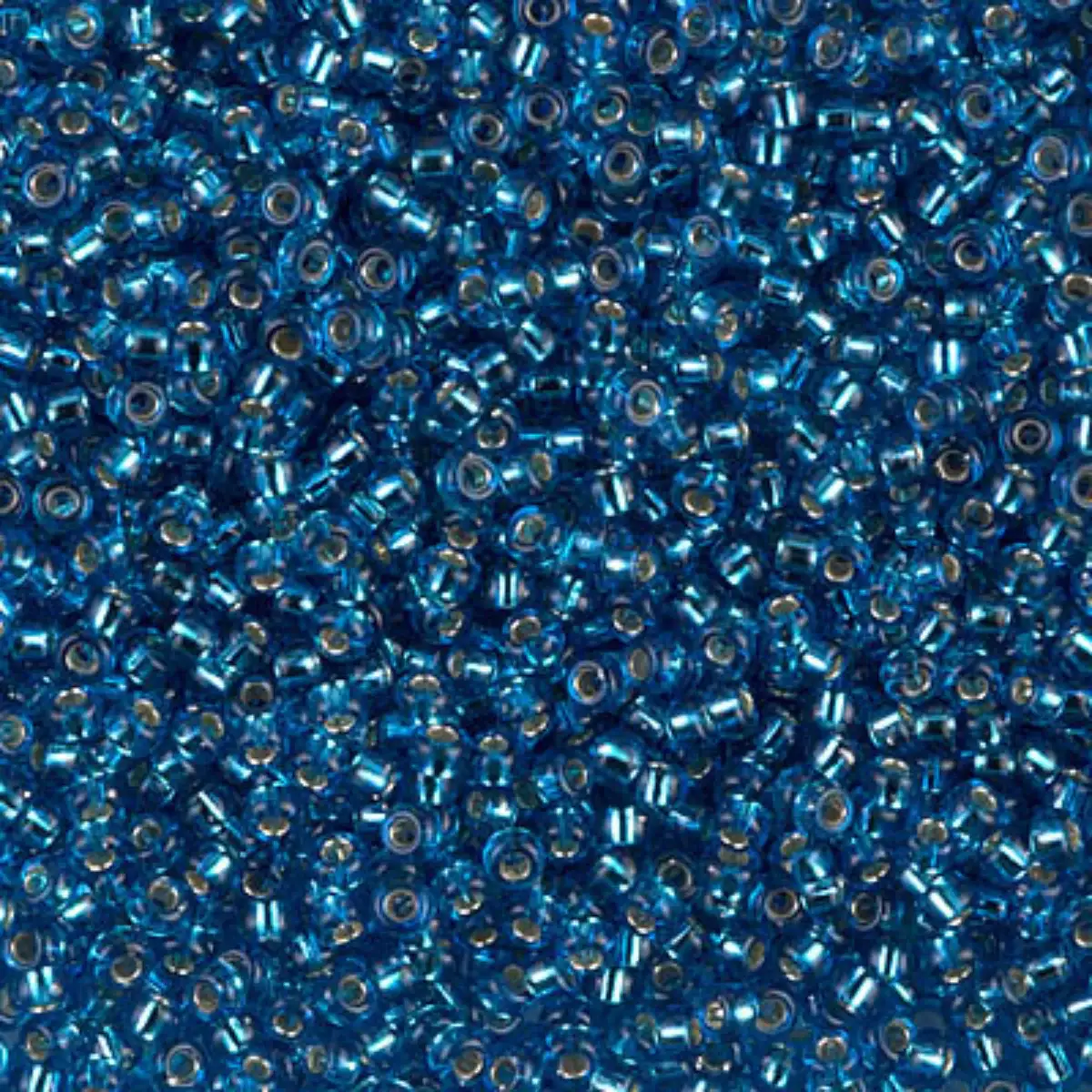 Miyuki 11/0 Seed Beads, 11-0025, Silver Lined Capri Blue, 10g