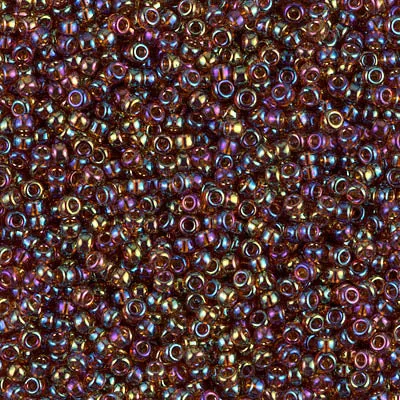 Miyuki 11/0 Seed Beads, 11-0257, Transparent Topaz AB, 10g