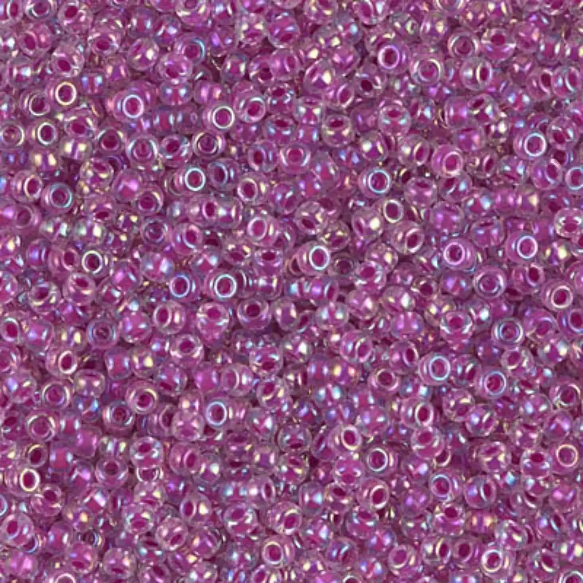 Miyuki 11/0 Seed Beads, 11-0264, Raspberry Lined Crystal AB, 10g