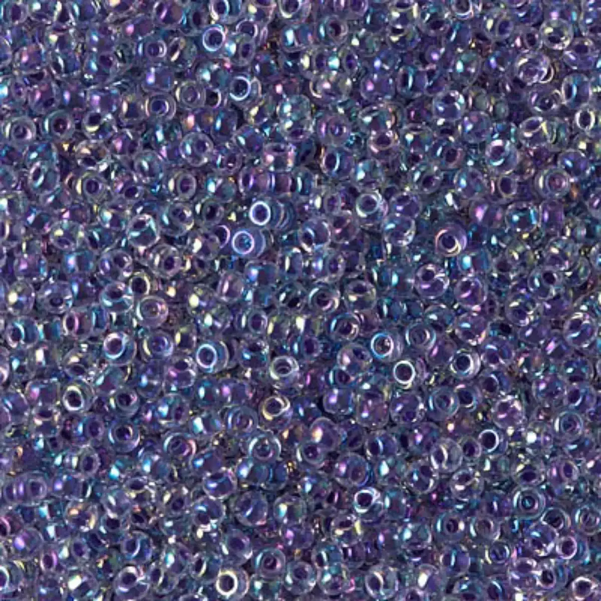Miyuki 11/0 Seed Beads, 11-0274, Amethyst Lined Crystal AB, 10g
