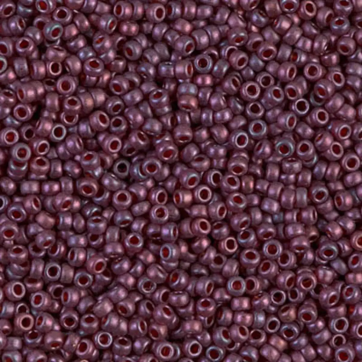 Miyuki 11/0 Seed Beads, 11-0313SF, Semi-Matte Cranberry Gold Luster, 10g
