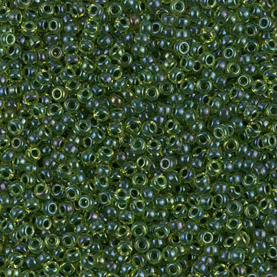 Miyuki 11/0 Seed Beads, 11-0350, Olive Lined Chartreuse, 10g