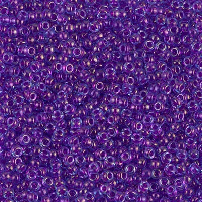 Miyuki 11/0 Seed Beads, 11-0352, Purple Lined Aqua, 10g