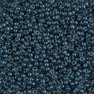 Miyuki 11/0 Seed Beads, 11-0390, Transparent Steel Blue Luster, 10g
