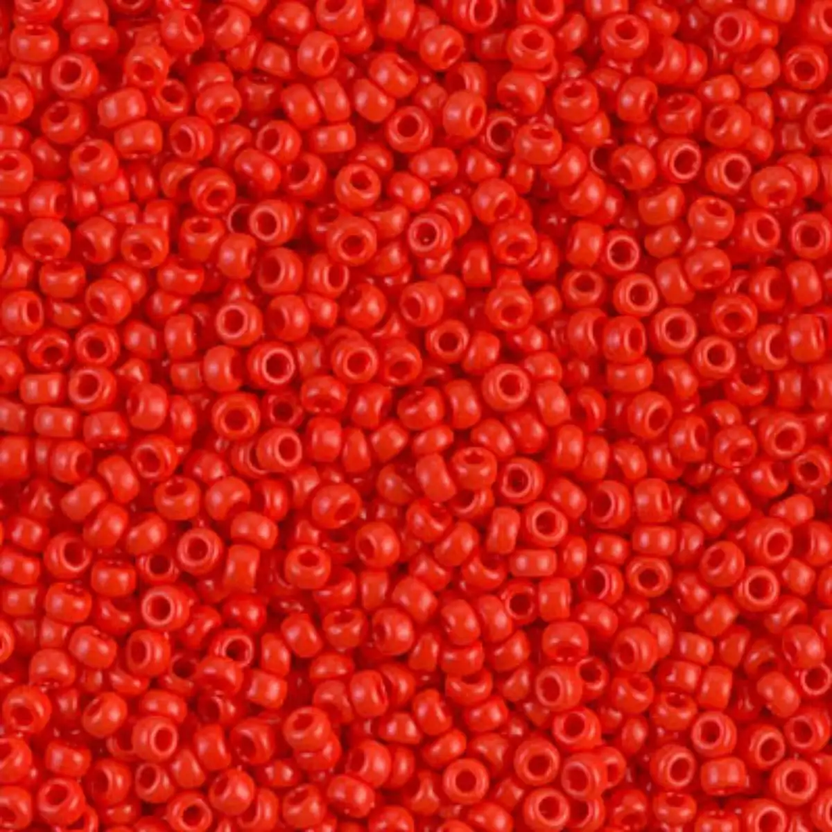 Miyuki 11/0 Seed Beads, 11-0407, Opaque Vermillion, 10g