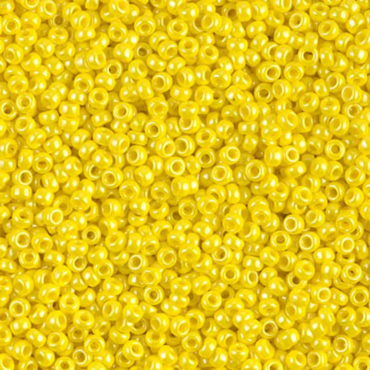 Miyuki 11/0 Seed Beads, 11-0422, Opaque Yellow Luster, 10g