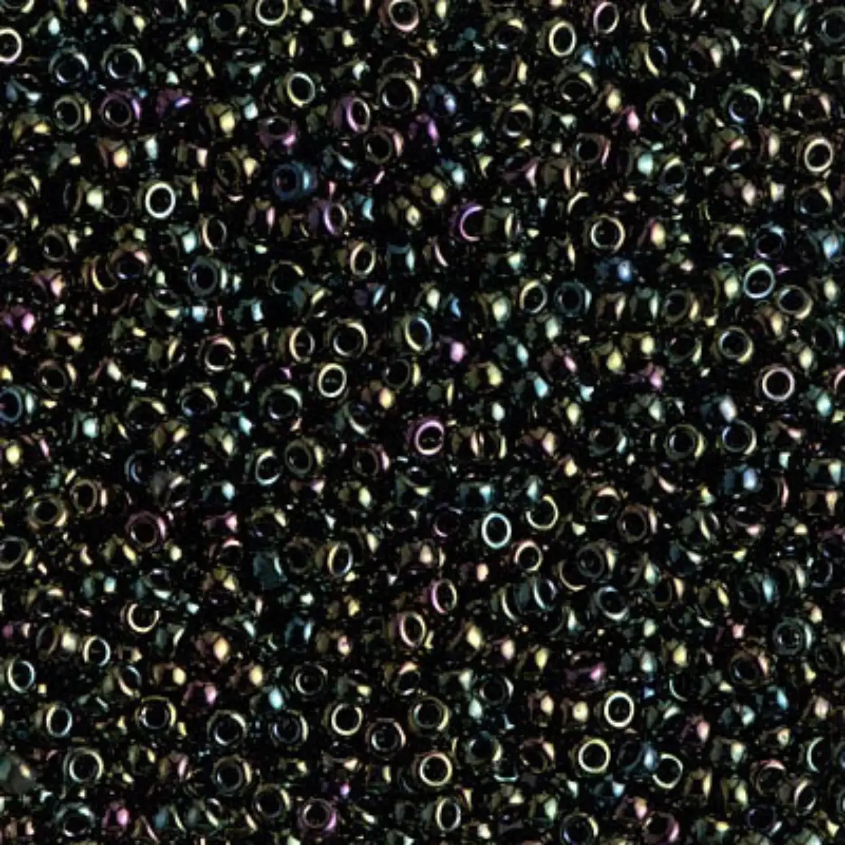 Miyuki 11/0 Seed Beads, 11-0453, Metallic Green Iris, 10g