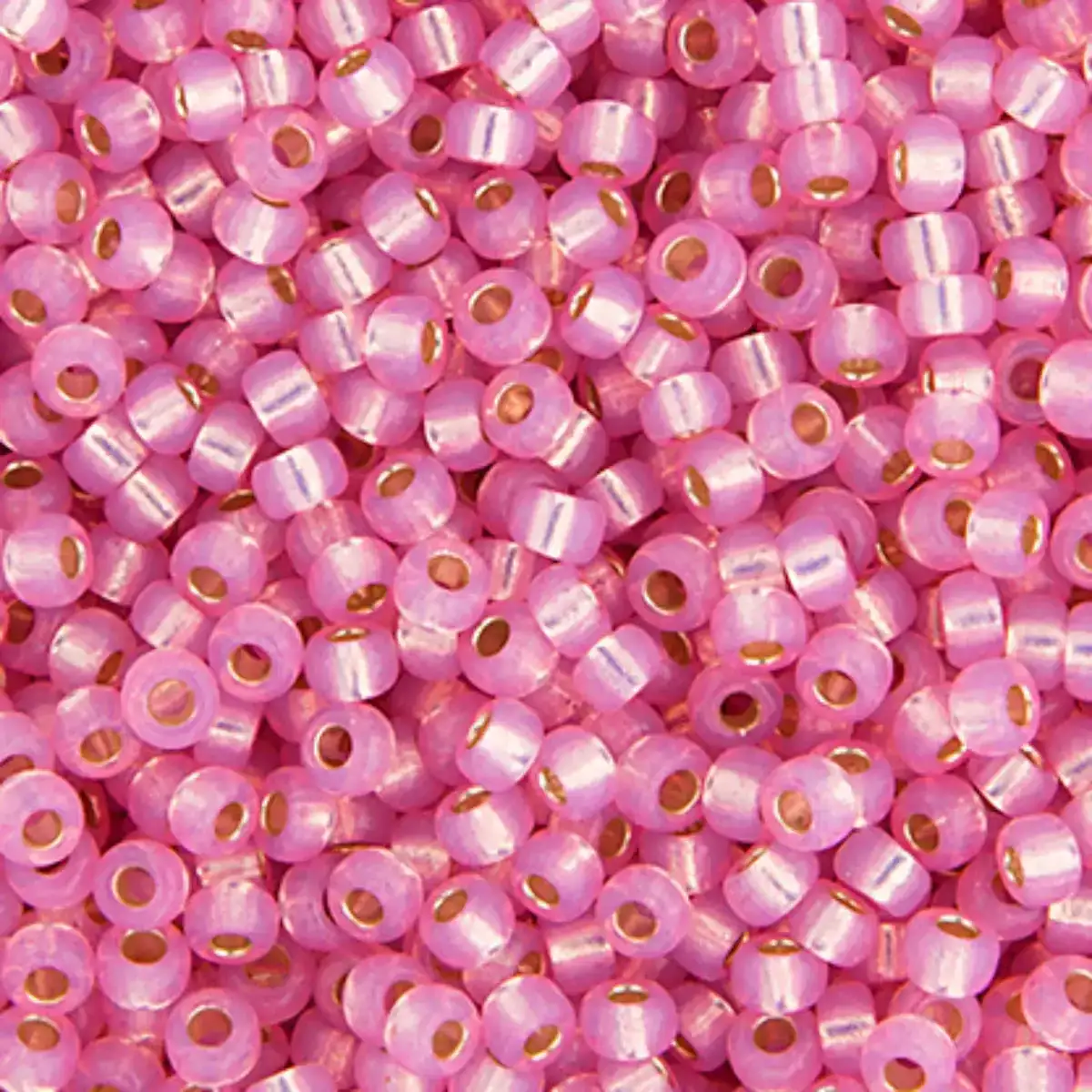Miyuki 11/0 Seed Beads, 11-0555, Pale Pink Silver Lined Alabaster, 10g