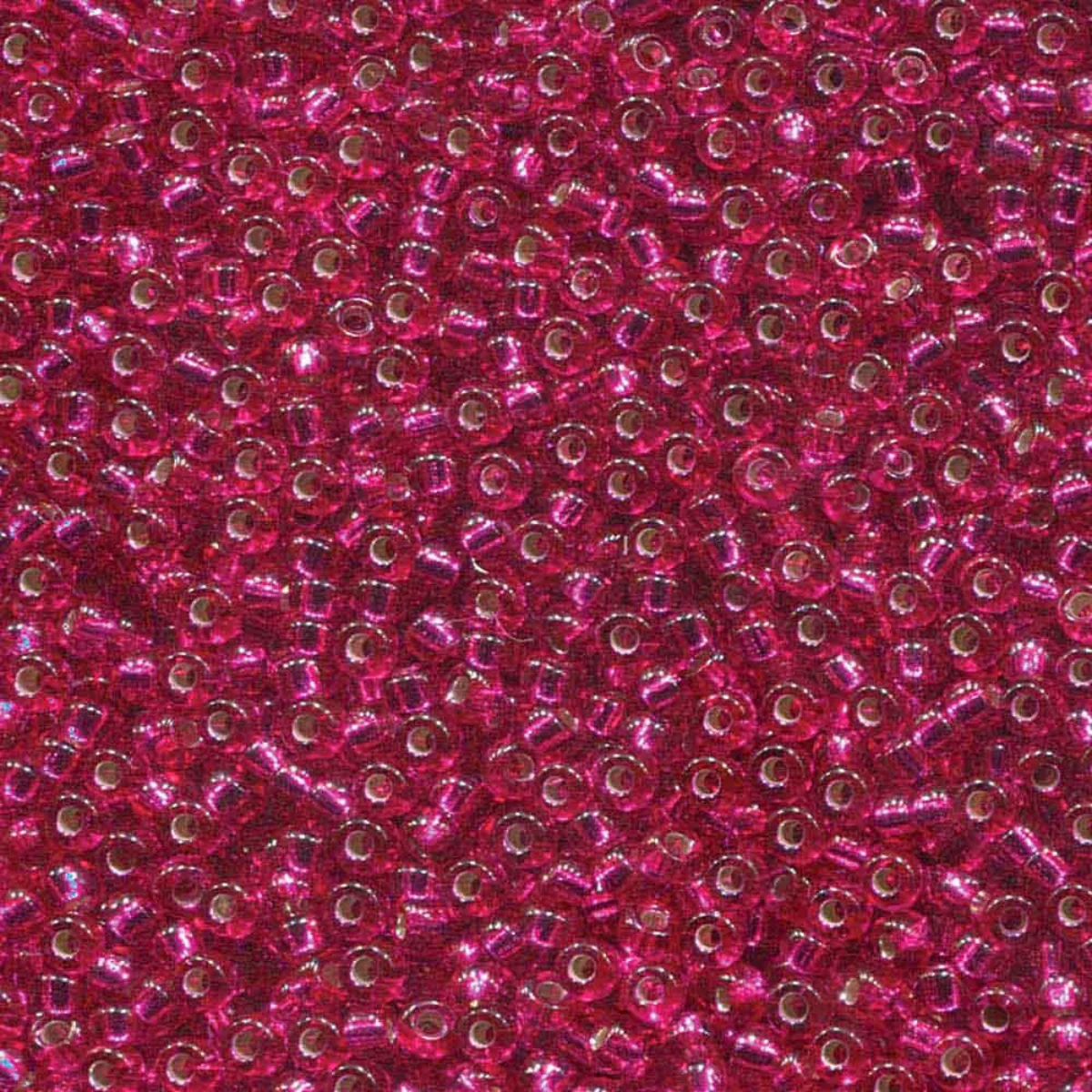 Miyuki 11/0 Seed Beads, 11-1436, Silver Lined Raspberry, 10g