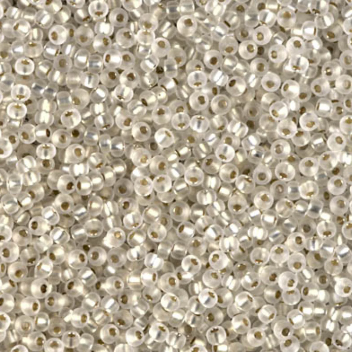 Miyuki 11/0 Seed Beads, 11-1901, Semi-Matte Silver Lined Crystal, 10g