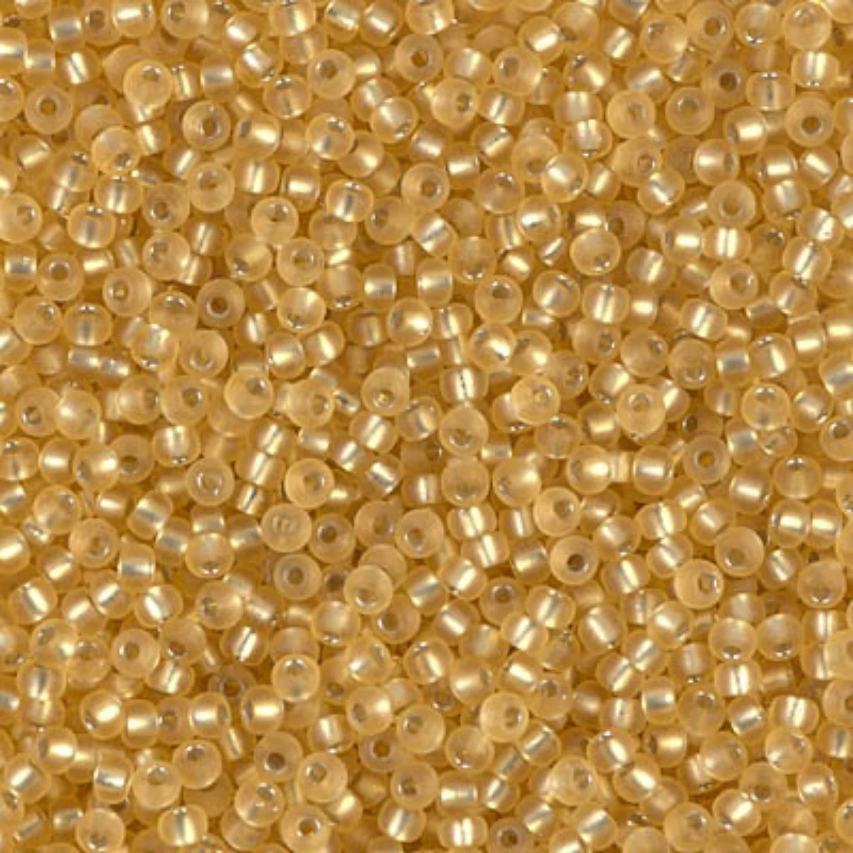 Miyuki 11/0 Seed Beads, 11-1902, Semi-Matte Silver Lined Gold, 10g