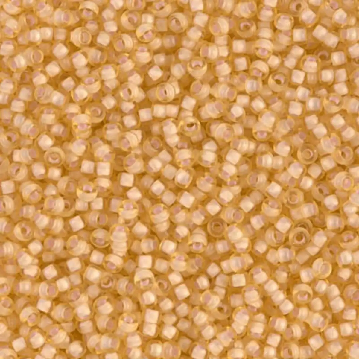 Miyuki 11/0 Seed Beads, 11-1935, Semi-Matte Salmon-Lined Light Amber, 10g