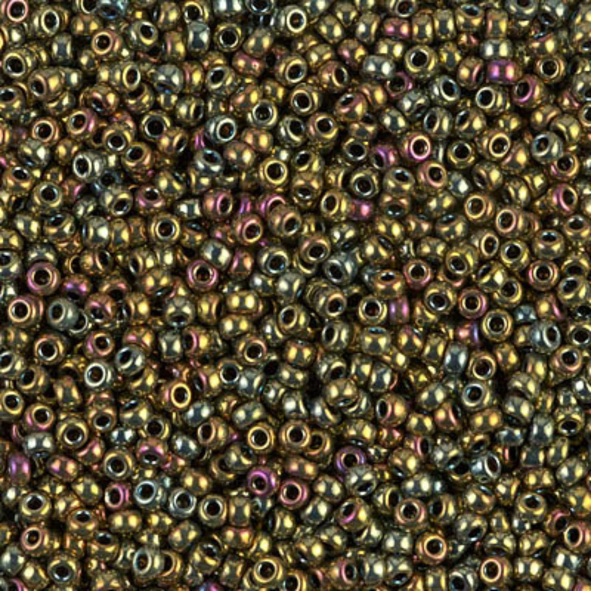 Miyuki 11/0 Seed Beads, 11-1981, Nickel Plated AB, 5g