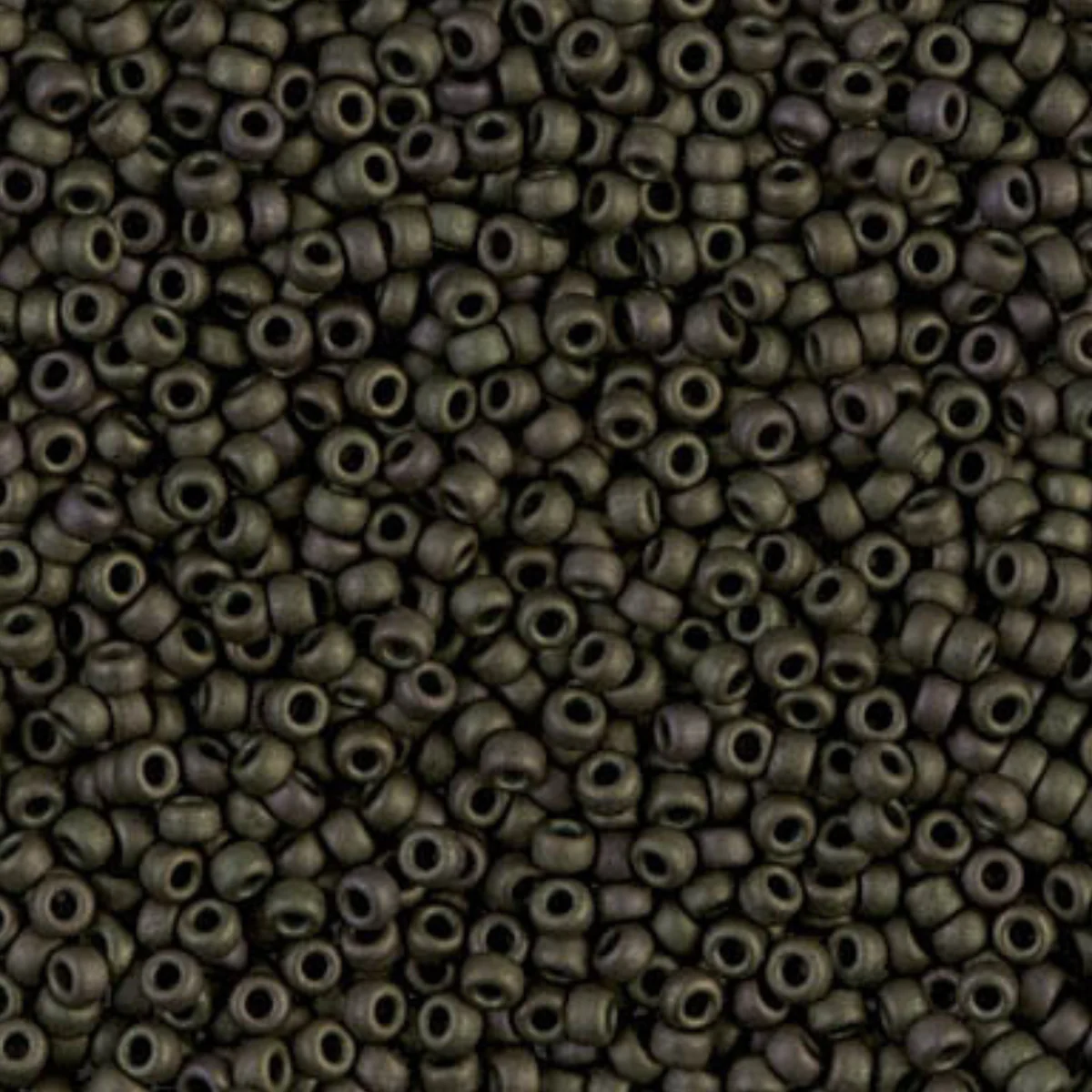 Miyuki 11/0 Seed Beads, 11-2015, Matte Metallic Dark Olive, 10g