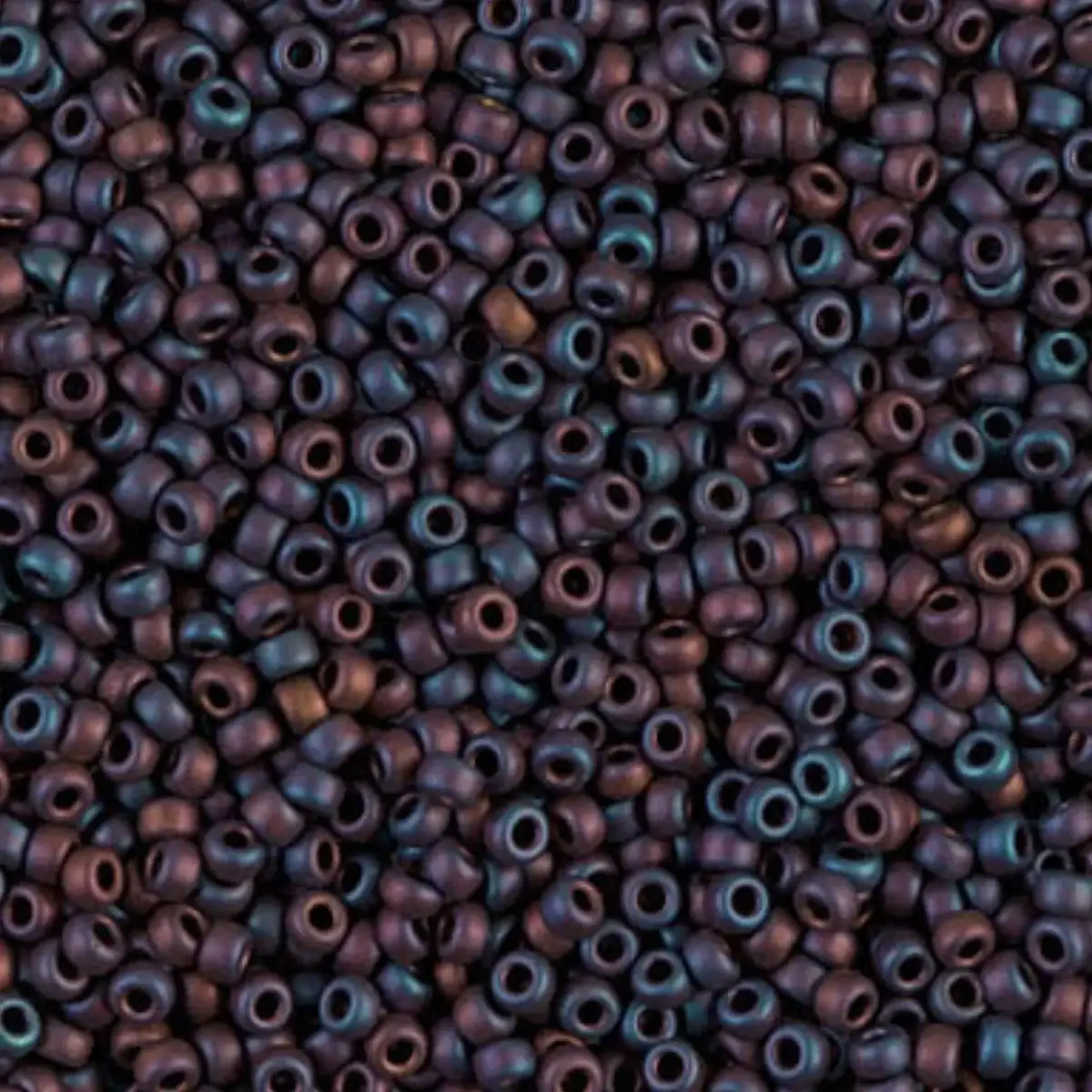Miyuki 11/0 Seed Beads, 11-2016, Matte Metallic Brown Iris, 10g