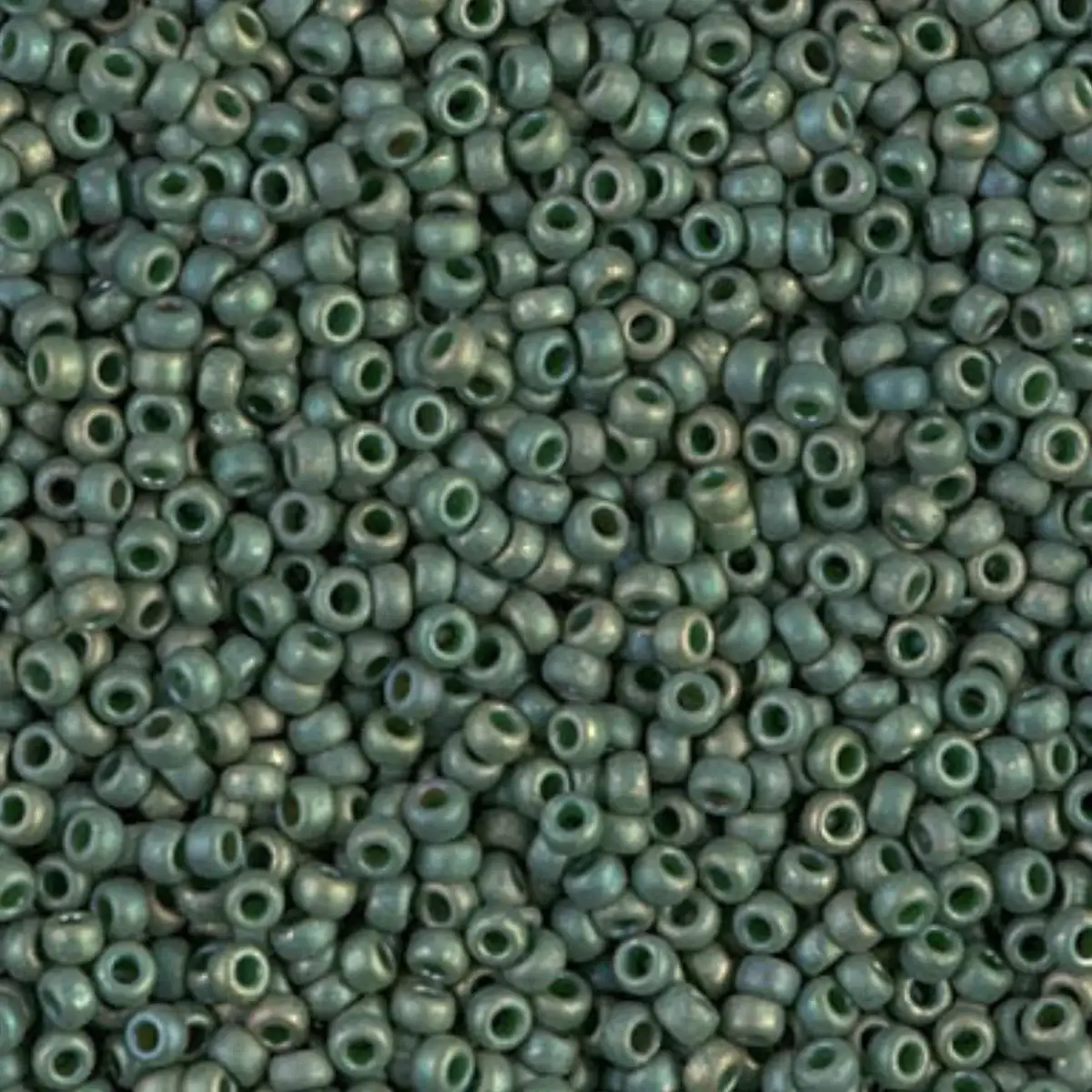 Miyuki 11/0 Seed Beads, 11-2031, Matte Metallic Sage Green Luster, 10g