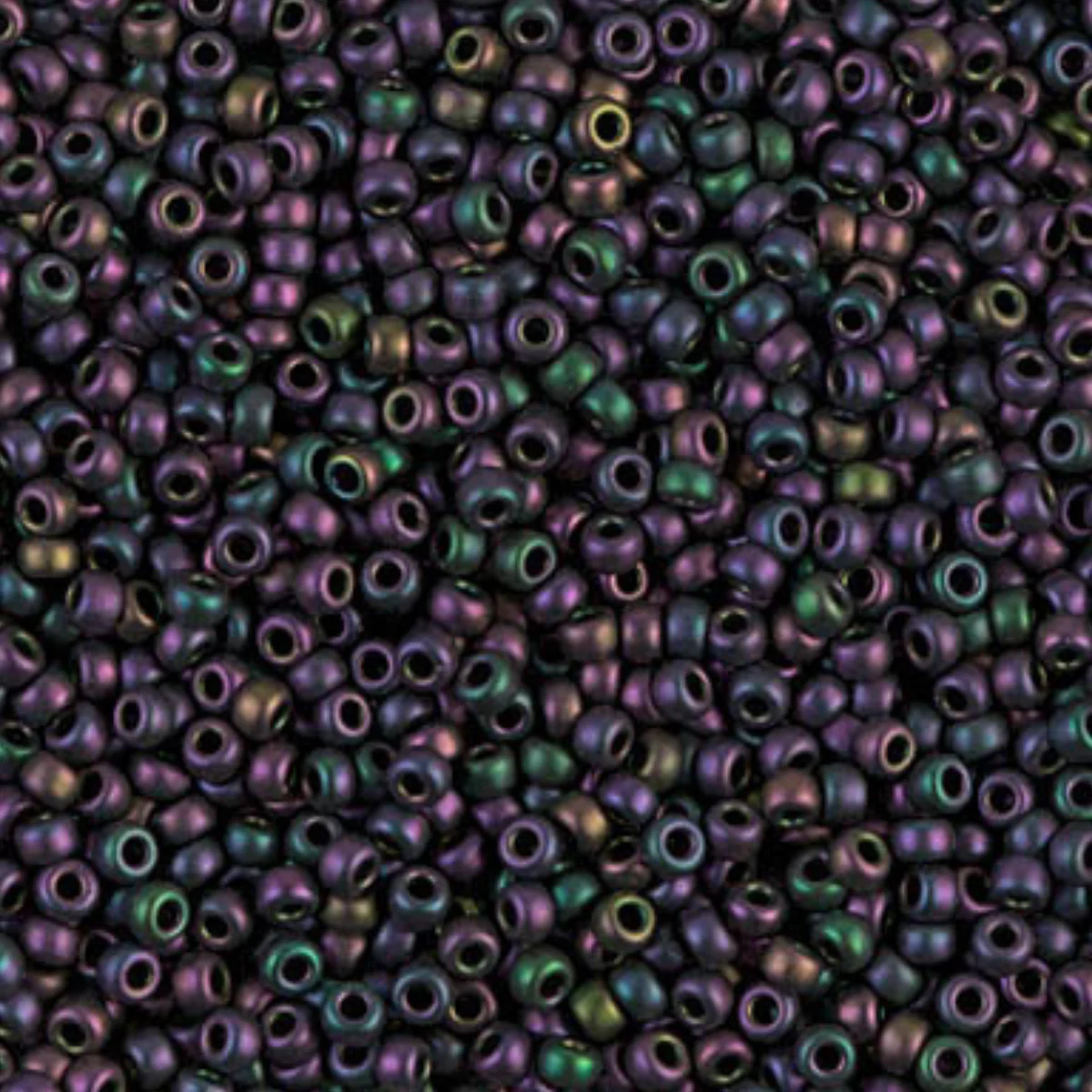 Miyuki 11/0 Seed Beads, 11-2062, Matte Metallic Olive Purple Iris, 10g
