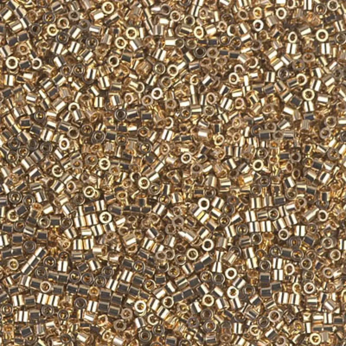 Miyuki 15/0 Delica beads, DBS-0034, Light Gold 24K Plated, 7 grams