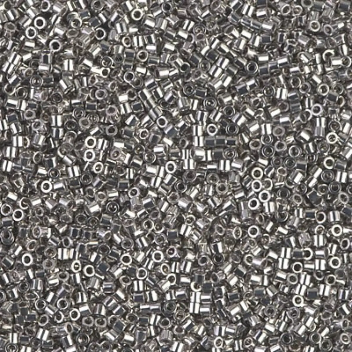 Miyuki 15/0 Delica beads, DBS-0038, Palladium Plated, 5 grams