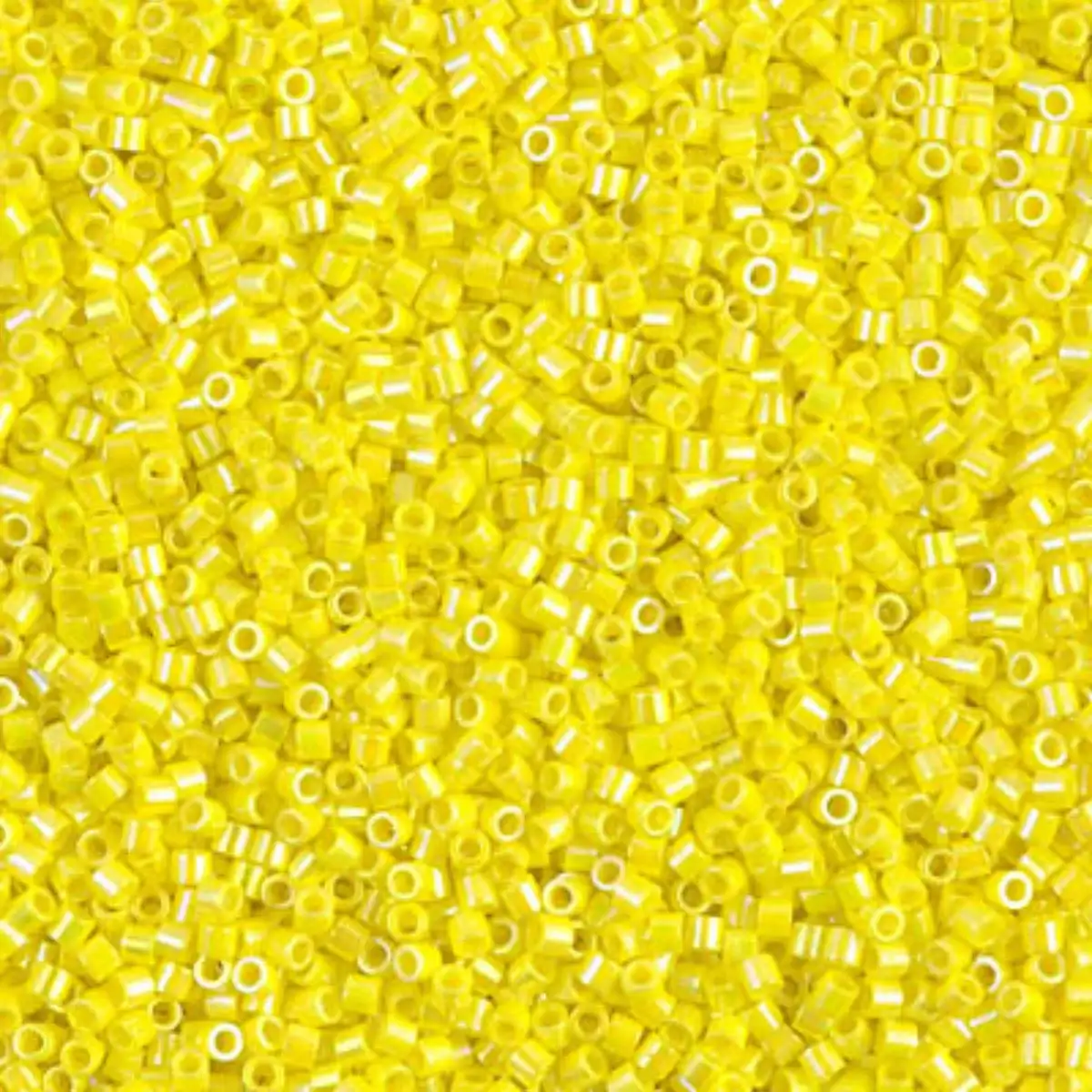 Miyuki 15/0 Delica Beads, DBS-0160, Opaque Yellow AB, 7 grams