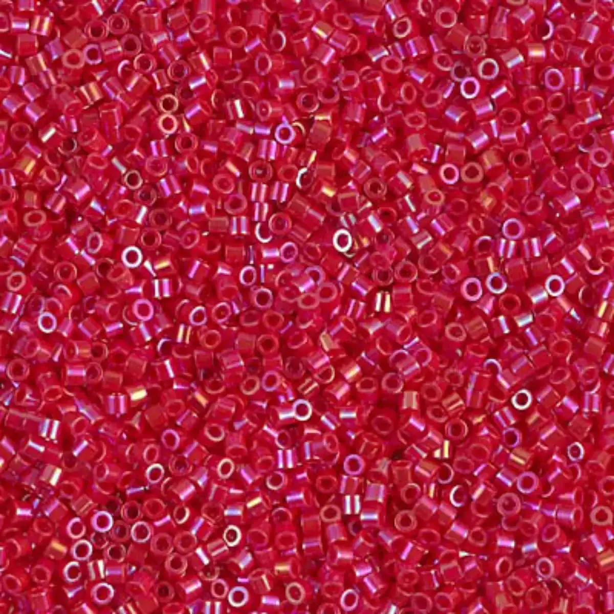 Miyuki 15/0 Delica Beads, DBS-0162, Opaque Red AB, 7 grams