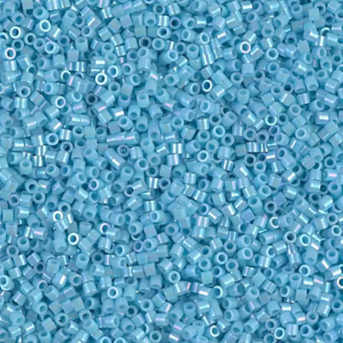 Miyuki 15/0 Delica Beads, DBS-0164, Opaque Turquoise AB, 7 grams
