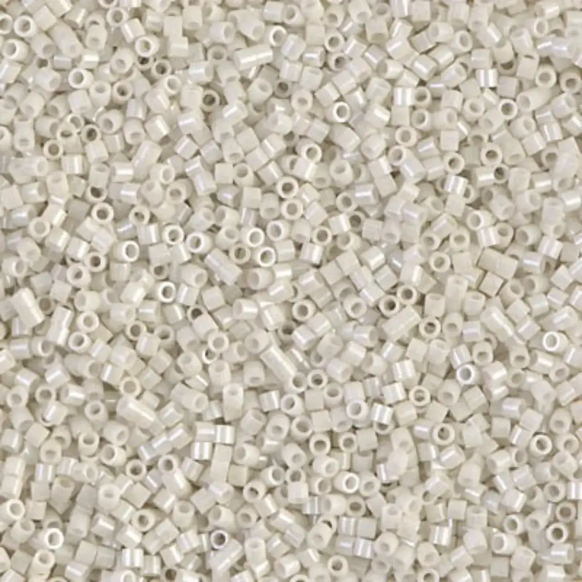 Miyuki 15/0 Delica Beads, DBS-0211, Opaque Alabaster Luster, 7 grams