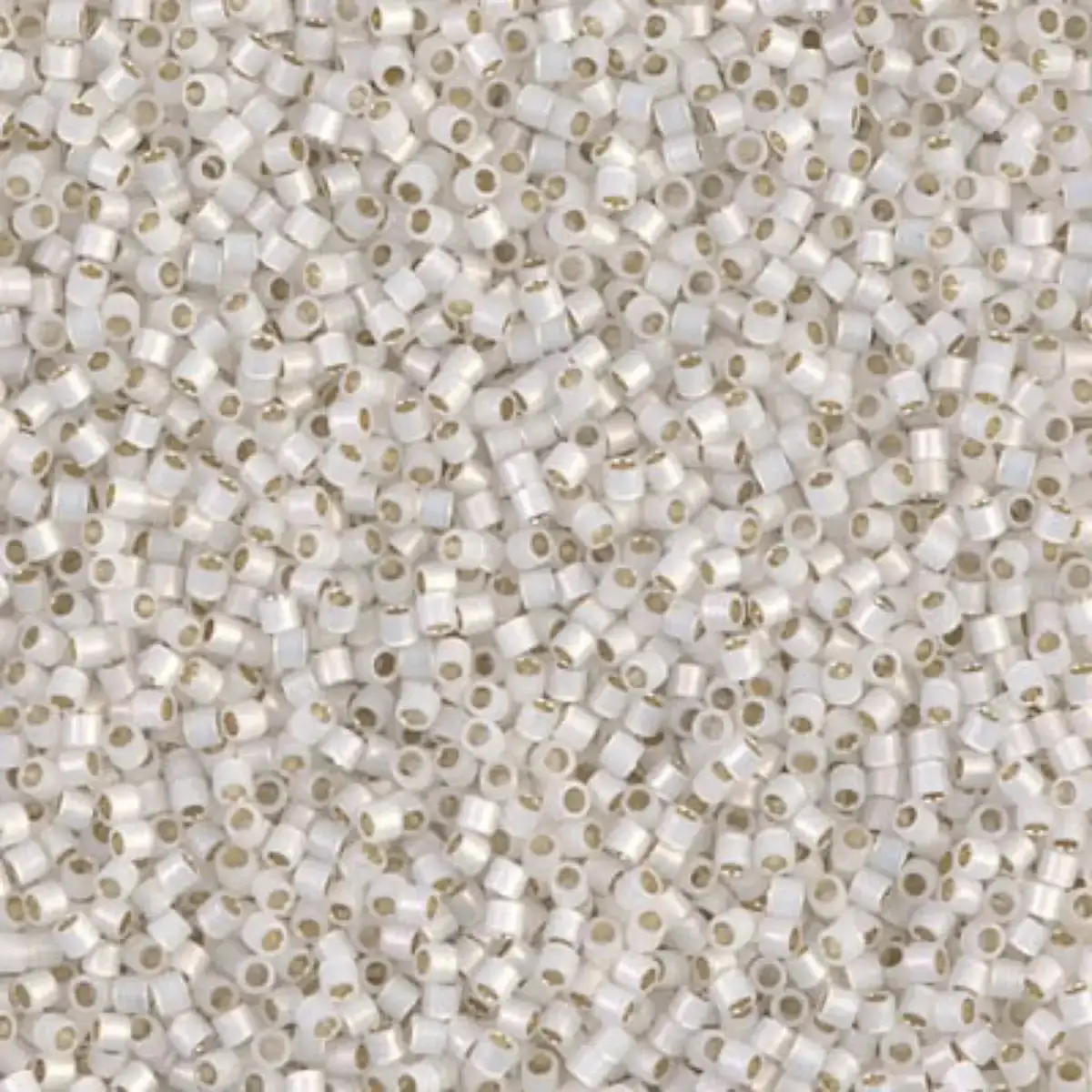Miyuki 15/0 Delica Beads, DBS-0221, Gilt Lined White, 7 grams