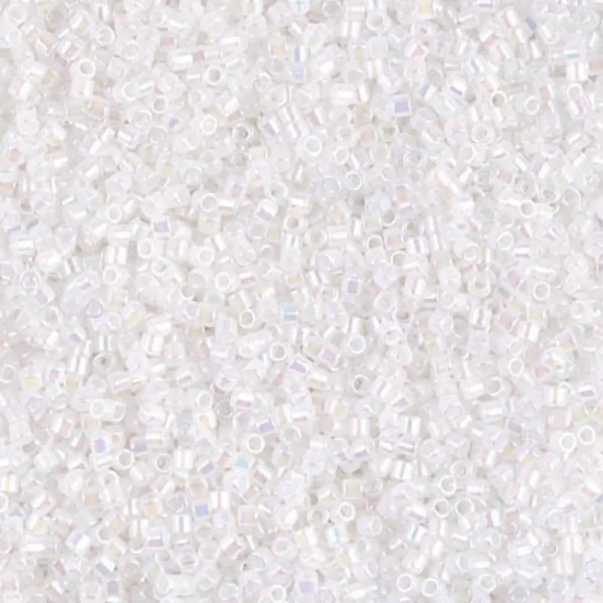 Miyuki 15/0 Delica Beads, DBS-0222, White Opal AB, 7 grams