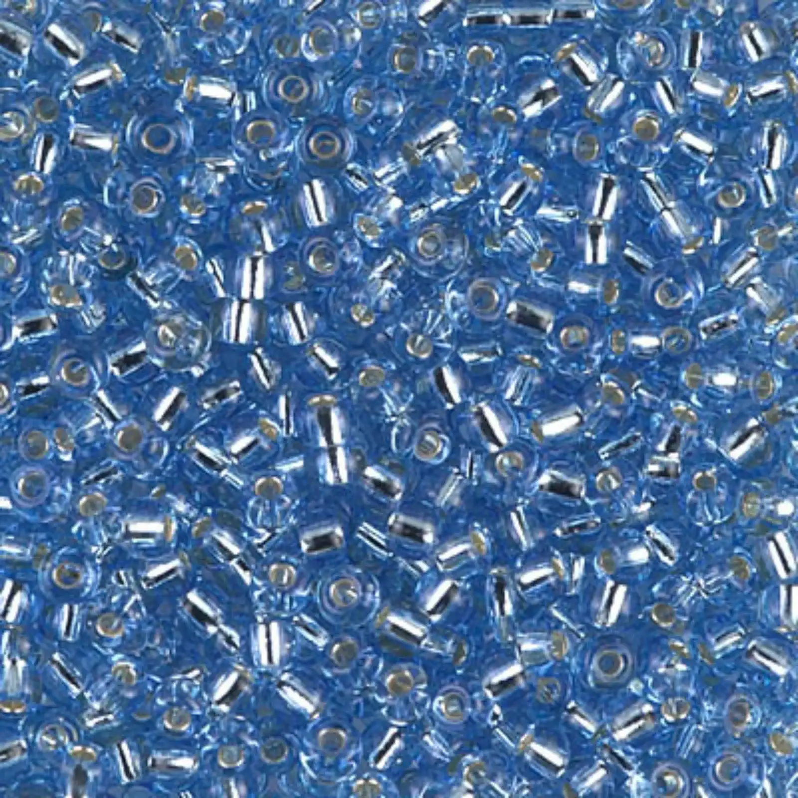 Miyuki 8/0 Seed Beads, 8-028, Silver Lined Cornflower Blue, 10g