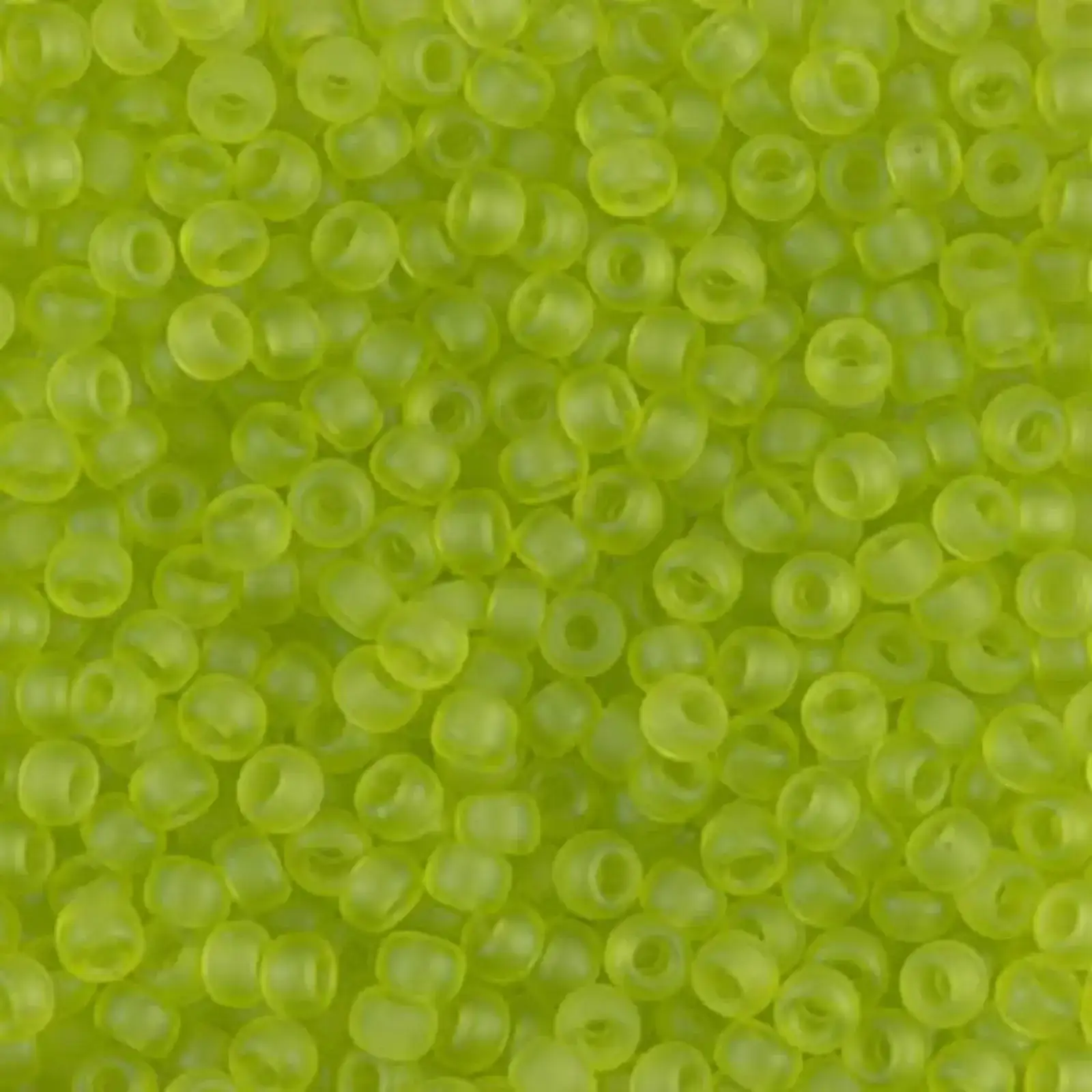 Miyuki 8/0 Seed Beads, 8-143F, Transparent Matte Chartreuse, 10g