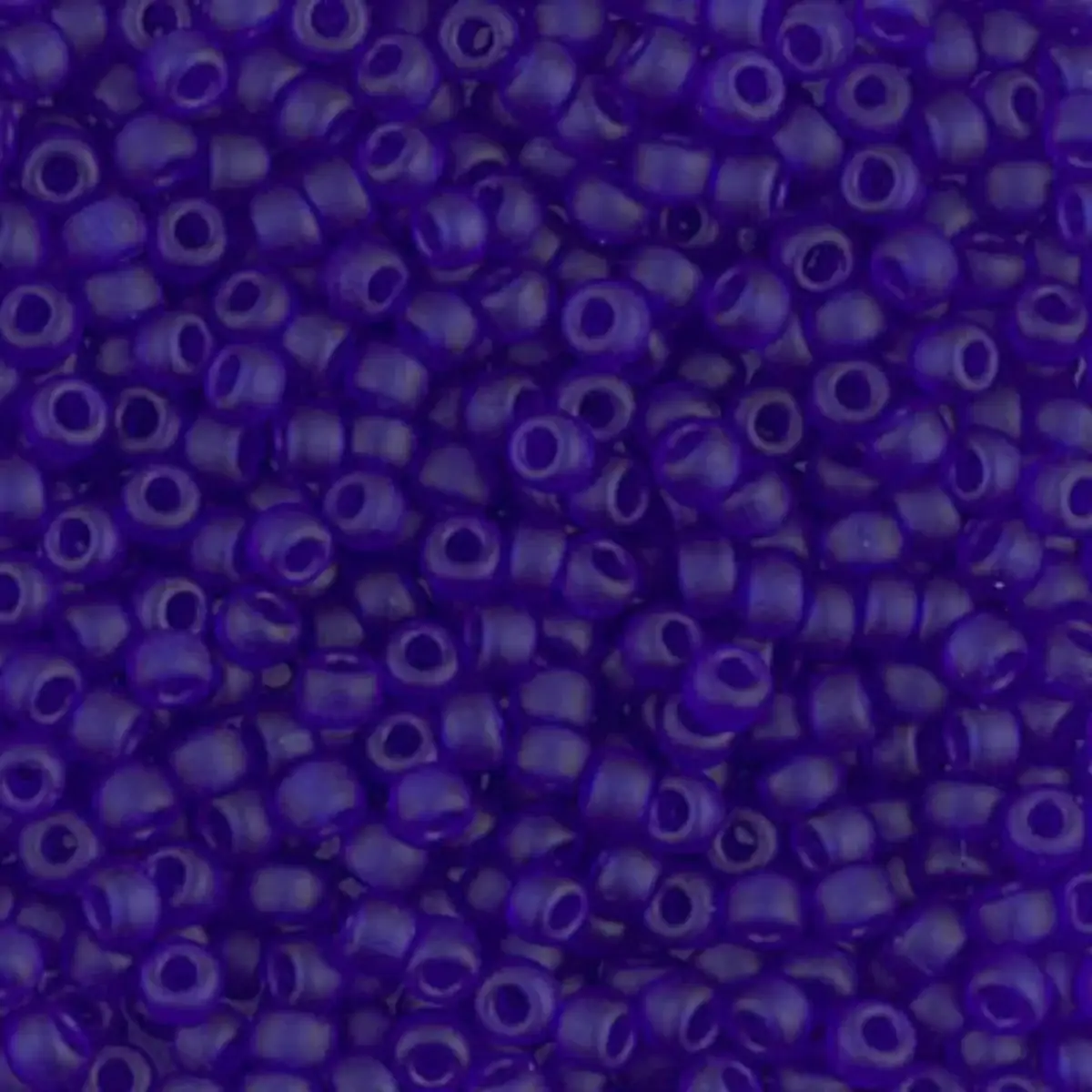 Miyuki 8/0 Seed Beads, 8-0151F, Matte Transparent Cobalt, 10g