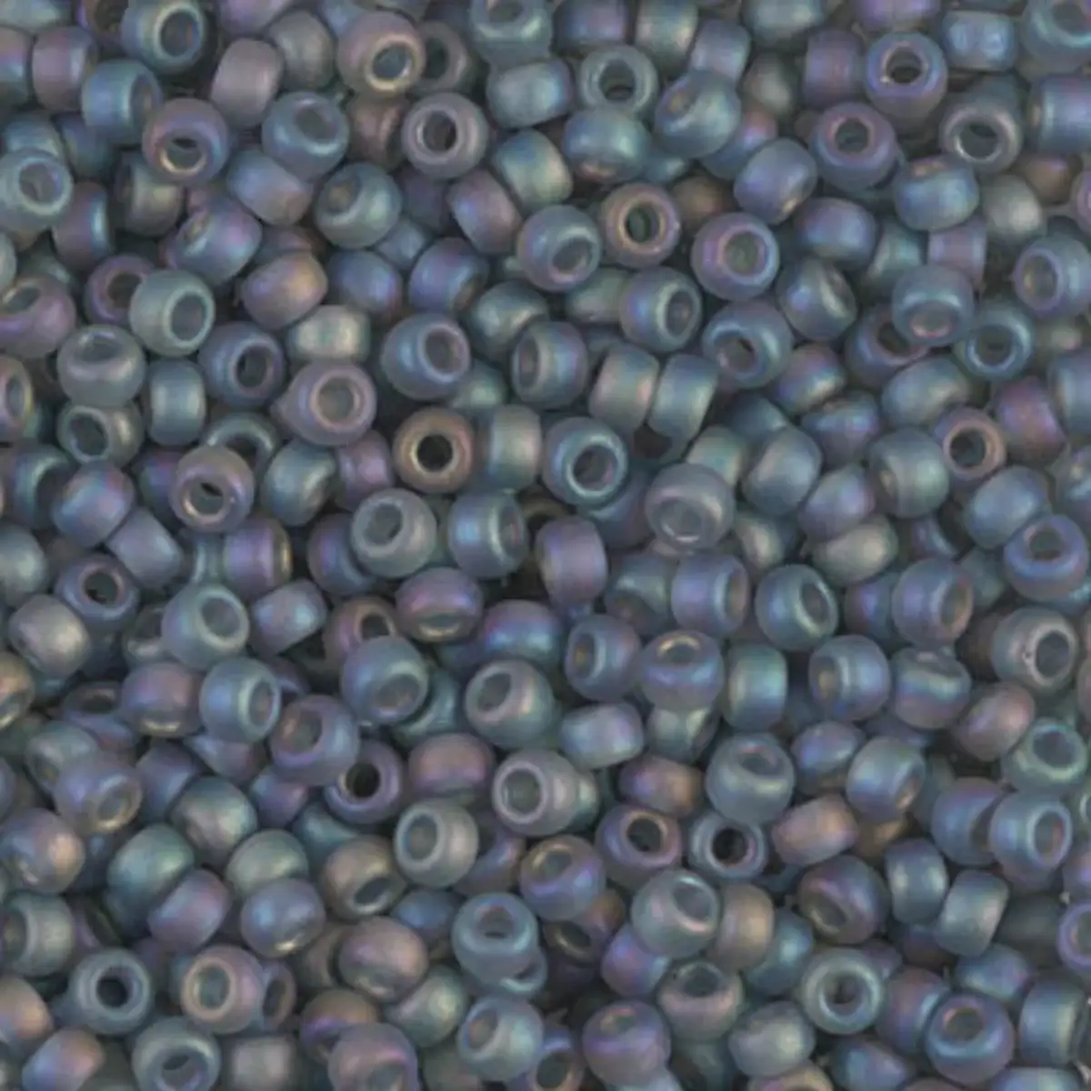 Miyuki 8/0 Seed Beads, 8-0152FR, Transparent Matte Gray AB, 10g