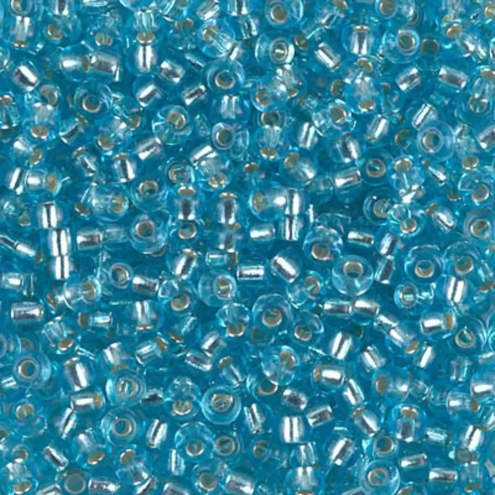Miyuki 8/0 Seed Beads, 8-018, Silver Lined Aqua, 10g