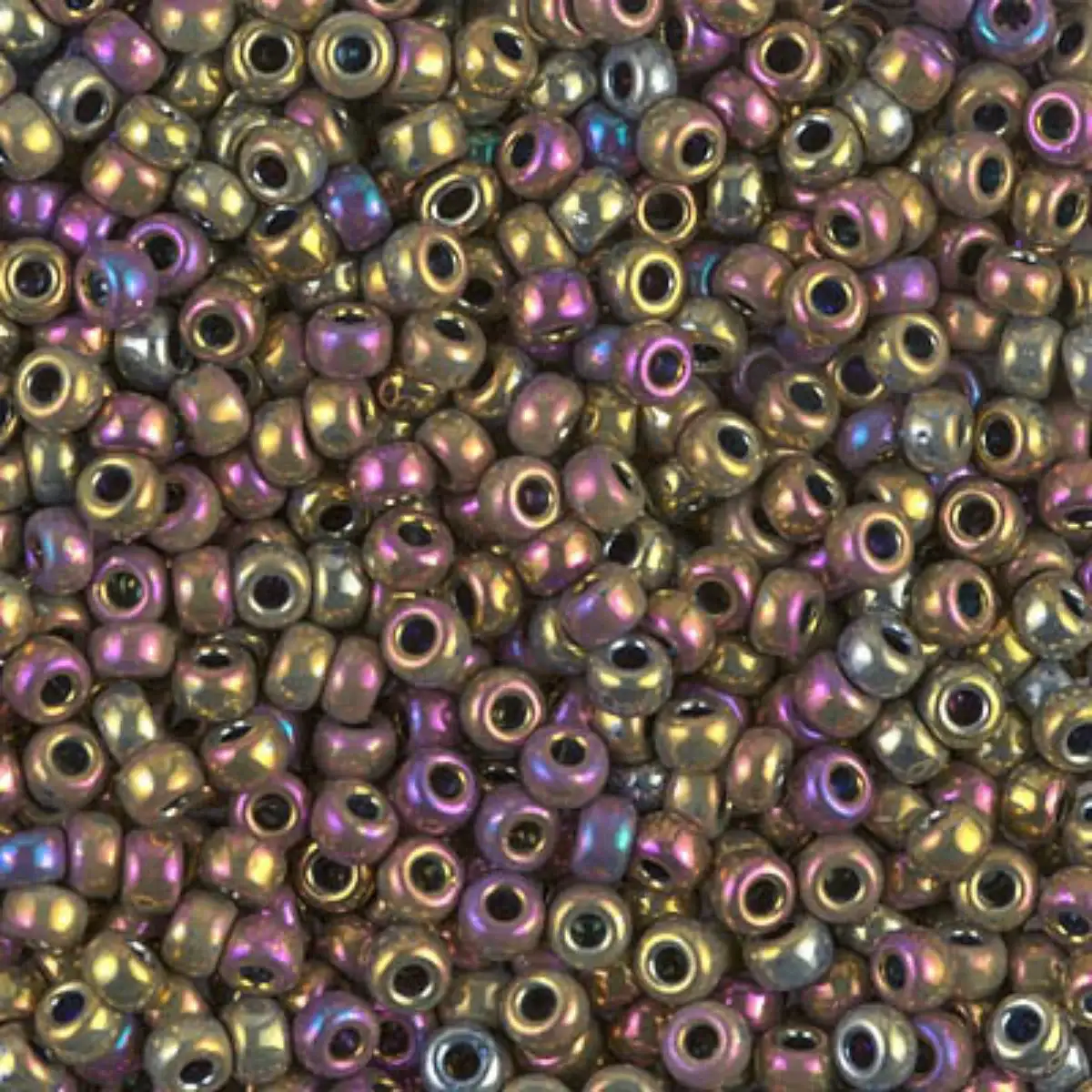 Miyuki 8/0 Seed Beads, 8-0188, Metallic Purple Gold Iris, 10g
