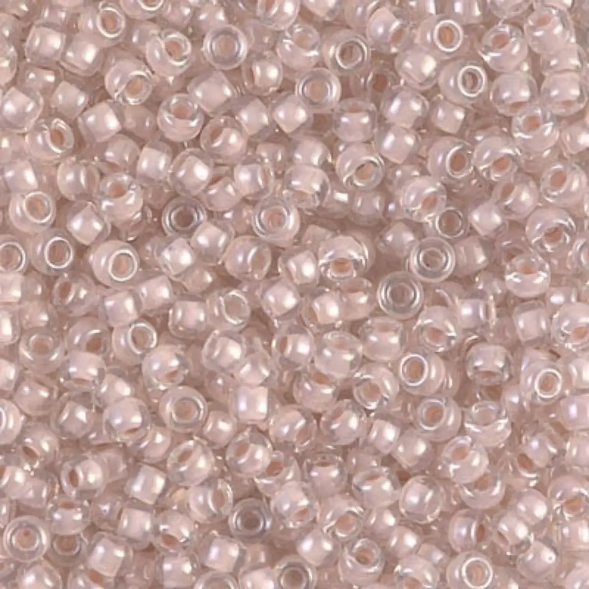 Miyuki 8/0 Seed Beads, 8-0215, Blush Lined Crystal, 10g