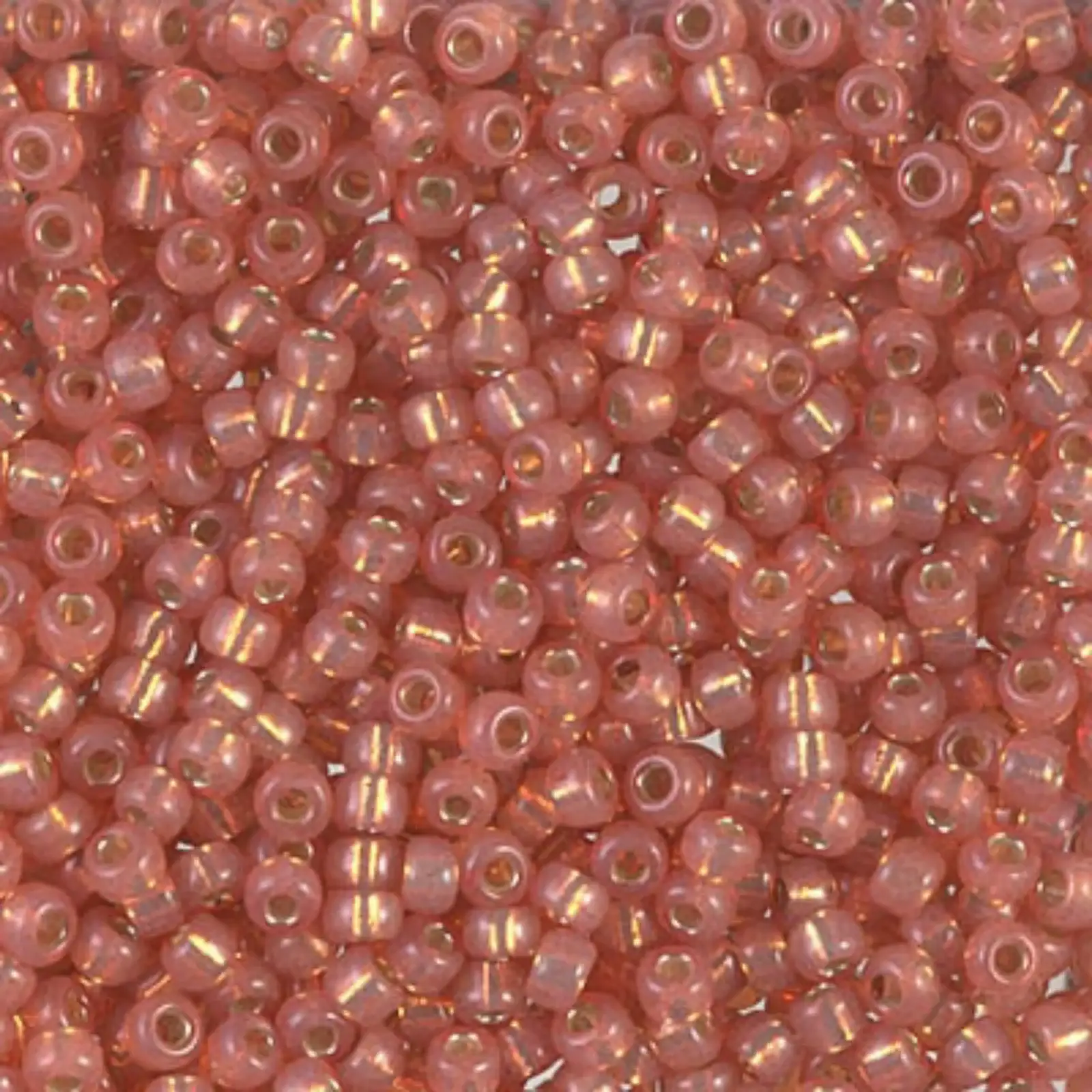 Miyuki 8/0 Seed Beads, 8-553, Dark Peach Silver Lined Alabaster, 10g