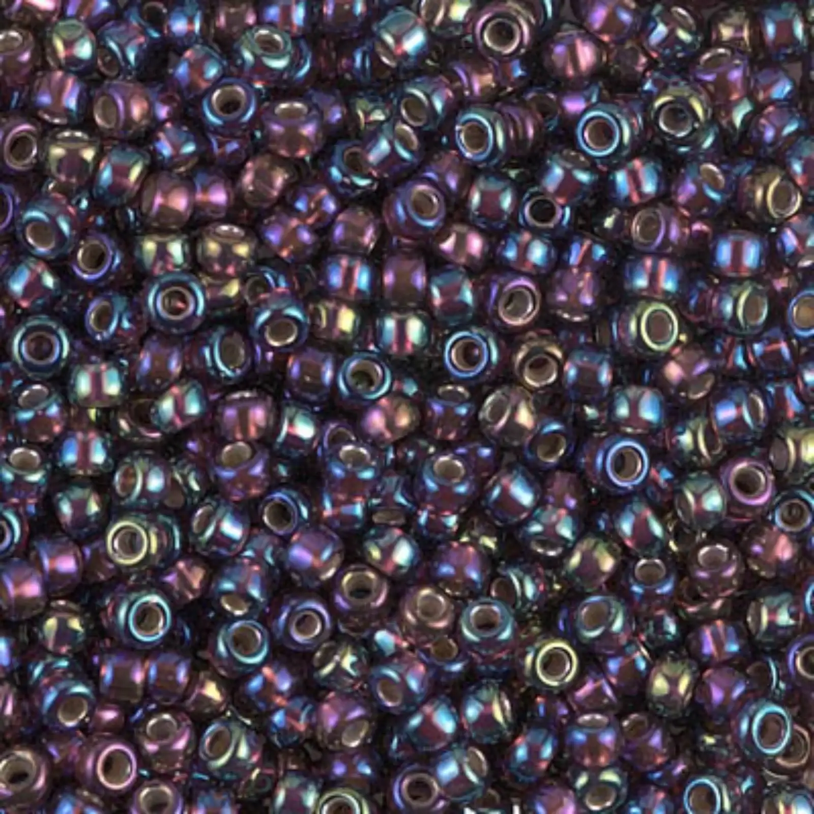 Miyuki 8/0 Seed Beads, 8-1013, Silver Lined Dark Smoky Amethyst AB, 10g