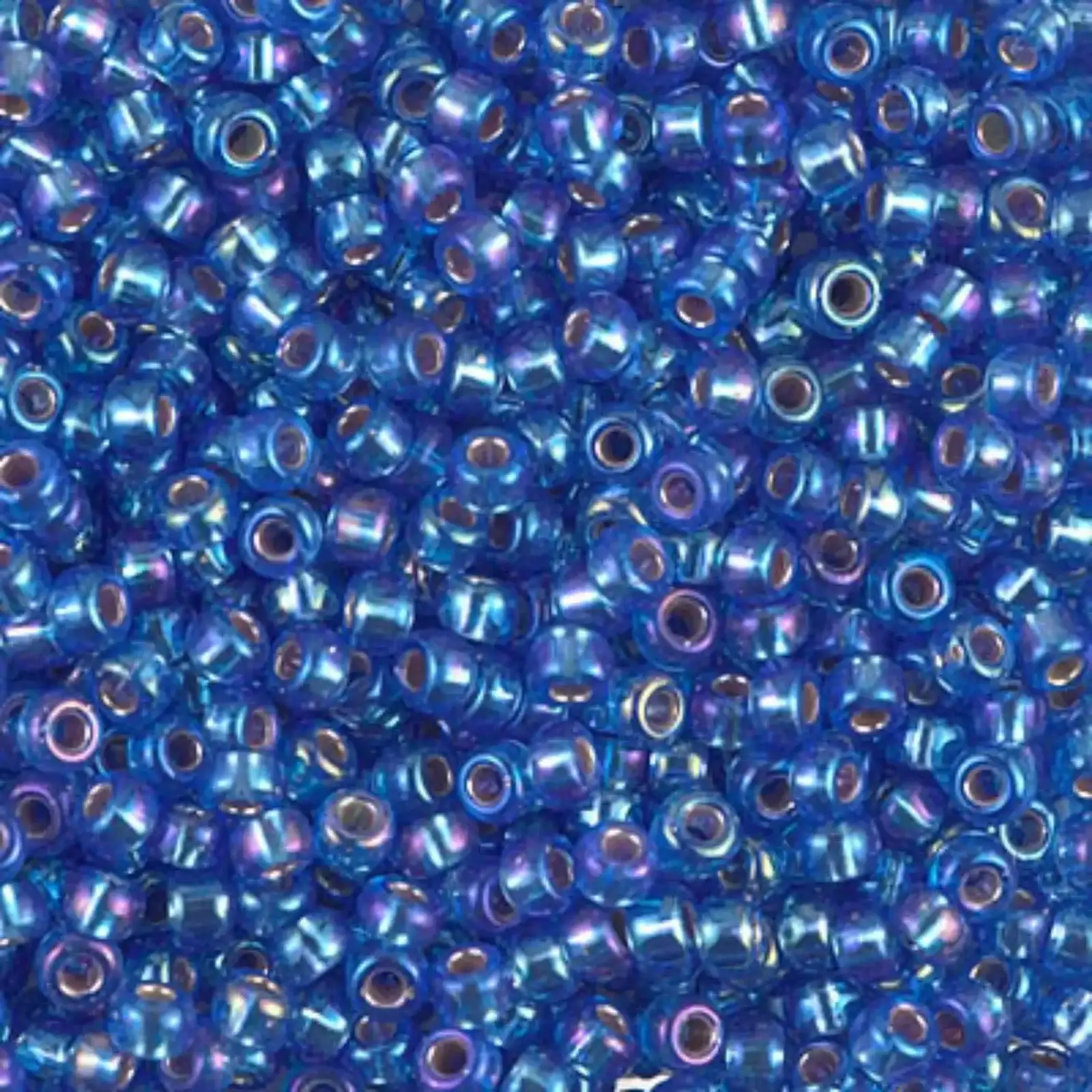 Miyuki 8/0 Seed Beads, 8-1019, Silver Lined Sapphire AB, 10g