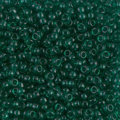 Miyuki 8/0 Seed Beads, 8-0147, Transparent Emerald, 10g