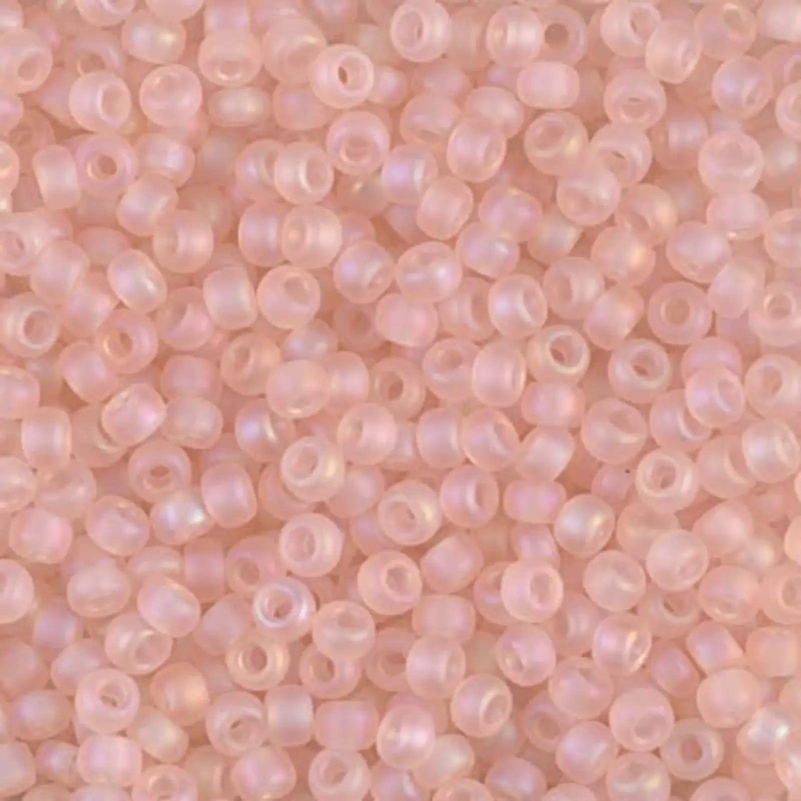Miyuki 8/0 Seed Beads, 8-155FR, Matte Transparent Light Tea Rose AB, 10g